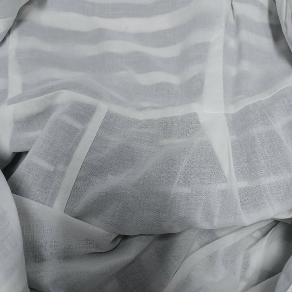 Talbots Dress Fit & Flare Pleated Sz 14 Sleeveless Linen Cotton  Black White - Picture 7 of 10